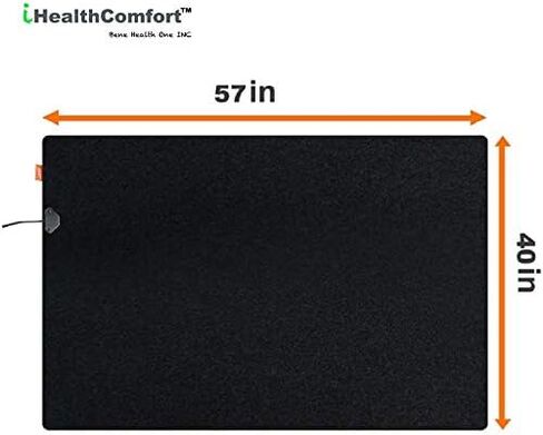 IHEALTHCOMFORT DC12V بطانية تسخين كهربائي من الصوف الدافئ مع وحدة تحكم ذكية في درجة الحرارة العالية/المنخفضة ومؤقت إيقاف تلقائي لمدة 45 دقيقة (57 × 40 بوصة) (أسود) in Kuwait