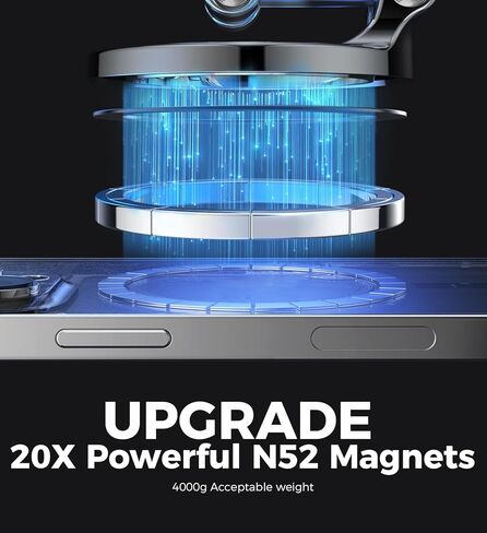 ADIUPUL Folding Fits Magsafe Car Mount【Military Grade All Metal】 for iPhone Car Mount, Magnetic Phone Holder for Car Fit for iPhone 14 13 12 Pro Max Plus Mini MagSafe Case Accessories 2023 Upgrade in Kuwait