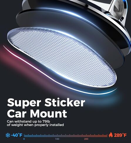 ADIUPUL Folding Fits Magsafe Car Mount【Military Grade All Metal】 for iPhone Car Mount, Magnetic Phone Holder for Car Fit for iPhone 14 13 12 Pro Max Plus Mini MagSafe Case Accessories 2023 Upgrade in Kuwait