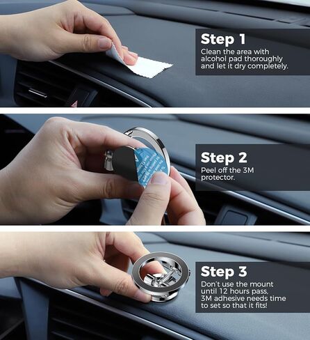 ADIUPUL Folding Fits Magsafe Car Mount【Military Grade All Metal】 for iPhone Car Mount, Magnetic Phone Holder for Car Fit for iPhone 14 13 12 Pro Max Plus Mini MagSafe Case Accessories 2023 Upgrade in Kuwait