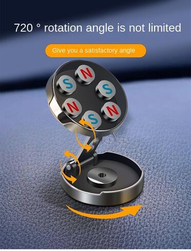 Foldable Magnetic Phone Holder for Car/Desk, [ 360° Rotation ] Super Magnetic Smart Phone Holder, Universal Dashboard Car Mount for Cell Phone in Saudi Arabia