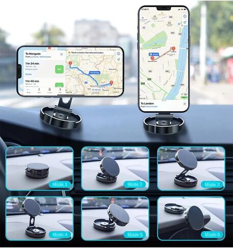 Foldable Magnetic Phone Holder for Car/Desk, [ 360° Rotation ] Super Magnetic Smart Phone Holder, Universal Dashboard Car Mount for Cell Phone in Saudi Arabia