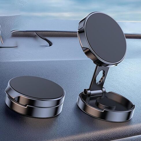 Foldable Magnetic Phone Holder for Car/Desk, [ 360° Rotation ] Super Magnetic Smart Phone Holder, Universal Dashboard Car Mount for Cell Phone in Saudi Arabia