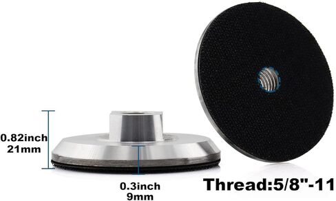 YDROWN 3 بوصة وسادة داعمة من الألومنيوم لحامل وسادة تلميع الماس هوك وحلقة موصل 5/8-11 خيط (3 بوصة) in Kuwait