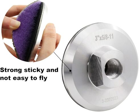 YDROWN 3 بوصة وسادة داعمة من الألومنيوم لحامل وسادة تلميع الماس هوك وحلقة موصل 5/8-11 خيط (3 بوصة) in Kuwait