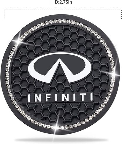 ايجمي قاعدة اكواب للسيارة متوافقة مع انفينيتي QX50 Q50 Q70 Q70L Q60 QX30 QX60 QX80، حامل اكواب من السيليكون غير قابل للانزلاق، اكسسوارات داخلية للسيارة 2.76 انش، قطعتين in Kuwait