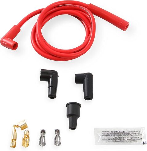 ACCEL 170500R Single Wire Replacement Kit - Straight and 90° Spark Plug Boots - Universal - Red in Saudi Arabia