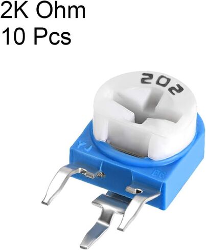 uxcell Trimmer Potentiometer 2K Ohm Adjustment Horizontal Variable Resistors 10Pcs in Saudi Arabia