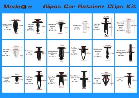 مشابك سيارة ميدون, 715PCS in Kuwait