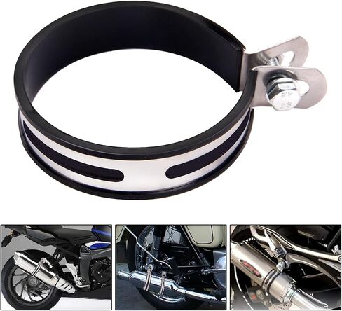 100 مم كاتم صوت عادم الدراجات النارية كاتم الصوت شماعات المشبك حزام جبل قوس عالمي لمعظم الدراجات النارية in Kuwait