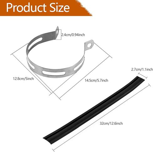 100 مم كاتم صوت عادم الدراجات النارية كاتم الصوت شماعات المشبك حزام جبل قوس عالمي لمعظم الدراجات النارية in Kuwait