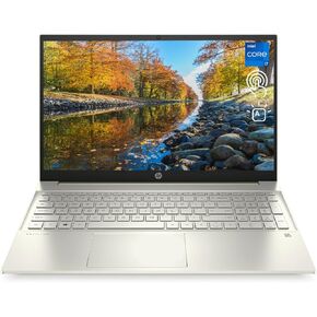 Newest HP 15 Pavilion Laptop, 15.6" Full HD Touchscreen, Intel Core i7-1165G7 Quad-Core Processor, 64GB RAM, 1TB PCIe SSD, Backlit Keyboard, Webcam, HDMI, Wi-Fi 6, Bluetooth, Windows 11 Home, Gold in Kuwait