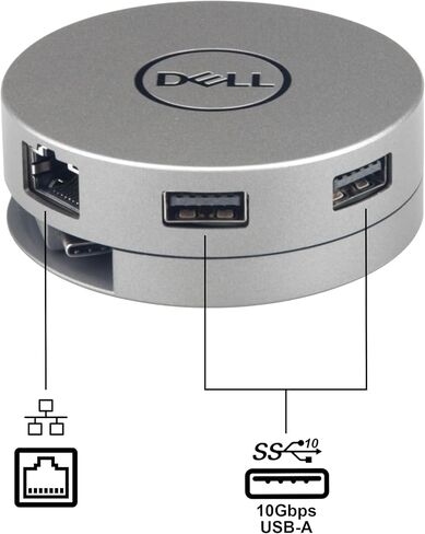 ITSPWR Bundle Dell® DA310 Docking Station, USB-C Power Delivery, Supports 4K Display 3840 x 2160, HDMI 2.0 and DisplayPort 1.2, 2xUSB-A, 1xUSB-C, 1x VGA, 1 RJ-45. in Kuwait