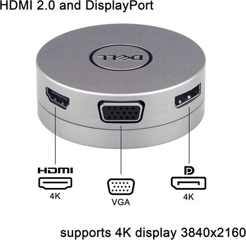 ITSPWR Bundle Dell® DA310 Docking Station, USB-C Power Delivery, Supports 4K Display 3840 x 2160, HDMI 2.0 and DisplayPort 1.2, 2xUSB-A, 1xUSB-C, 1x VGA, 1 RJ-45. in Kuwait