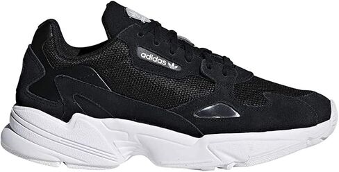 adidas Originals Women's Falcon Sneaker, Black/Black/White, 7 M US in Kuwait
