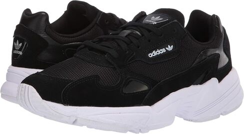 adidas Originals Women's Falcon Sneaker, Black/Black/White, 7 M US in Kuwait