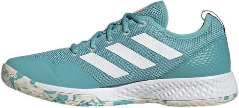 adidas Courtflash White/White/Beam Orange 10 D (M) in Saudi Arabia