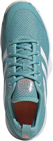 adidas Courtflash White/White/Beam Orange 10 D (M) in Saudi Arabia