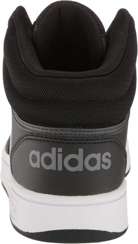 حذاء كرة السلة Adidas Kids Hoops 3.0 Mid، أسود/أبيض/رمادي Six، مقاس 5 US للأطفال الصغار من الجنسين in Saudi Arabia