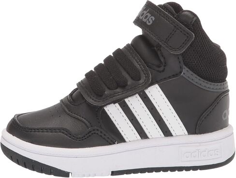 حذاء كرة السلة Adidas Kids Hoops 3.0 Mid، أسود/أبيض/رمادي Six، مقاس 5 US للأطفال الصغار من الجنسين in Saudi Arabia