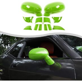 Voodonala for Challenger ABS Carbon Fiber Rearview Mirror Cover Side Mirror Trim Shell Cover Decoration Trim for 2009-2024+Dodge Challenger Exterior Accessories,10pcs