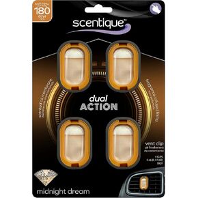 | Black Velvet Scent | Car Air Freshener Clip - Crisp Clean Heavy Duty Car Freshener Vent Clips, Long-Lasting Fresh Car Smell Air Freshener For Autos, Trucks and Vehicles (Pack of 4)