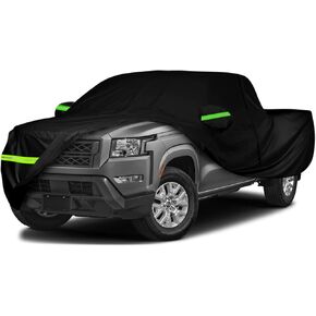 Waterproof Truck Cover Replace for Nissan Frontier Crew Cab 5ft Bed, 6 Layers All Weather Truck Cover with Zipper Door for Snow Rain Dust Protection