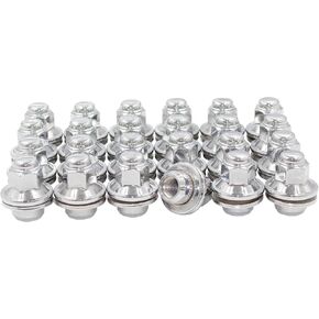 Wheel Accessories Parts 10 PC Wheel Lug Nut Kit with Washer M14x1.5 Thread Black OEM Stock Factory Replaces 2022 Toyota Tundra