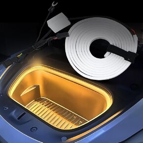 طقم شريط إضاءة LED للصندوق الأمامي من SUMK، شريط إضاءة LED للصندوق الأمامي 12-36 فولت 2.5 متر، شريط أنبوب مصباح LED، مرن IP67 مقاوم للماء للإضاءة المحيطة LED ضوء زخرفي لطراز Tesla 3/Y 2021-2023 تثبيت سريع in Kuwait