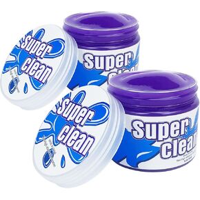 2PCS Car Cleaning Gel,Clean Slime Universal Auto Dust Keyboard Cleaner Automotive Interior Cleaning Sticky Mud Detail Tools for Laptop, Car Vent, Home Office, Cleaner Keyboard Cleaner for Laptop in Saudi Arabia
