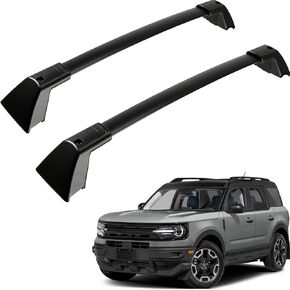 ALAVENTE قضبان متقاطعة لحامل السقف تناسب Ford Explorer 2020 2021 2022 2023 مع قضبان جانبية (قضبان مرتفعة)، قضبان متقاطعة من الألومنيوم بوزن 165 رطلًا قضبان متقاطعة للسقف لحامل الأمتعة على السطح ودراجة الكاياك
