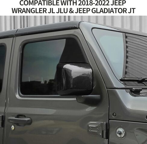 CheroCar لأغطية المرايا الجانبية JL الملحقات الخارجية لسيارة جيب رانجلر JL JLU وجيب جلاديتور JT (ألياف الكربون)... in Kuwait