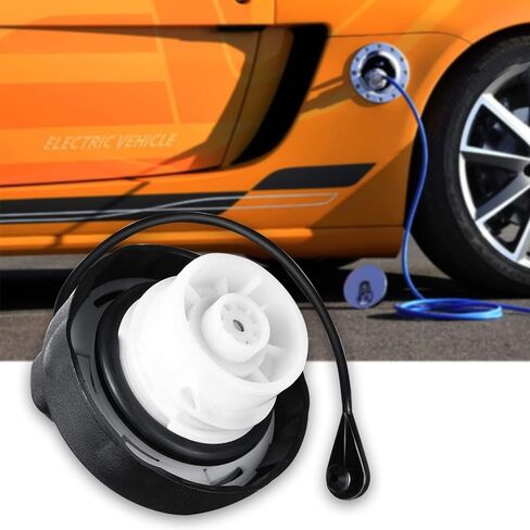قطعة واحدة من غطاء الغاز، غطاء الوقود متوافق مع Chrysler 200 300 Town 2000-2019 Dodge Ram، استبدال #52030377AB 5278632AG غطاء حشو خزان الوقود (أسود) in Kuwait