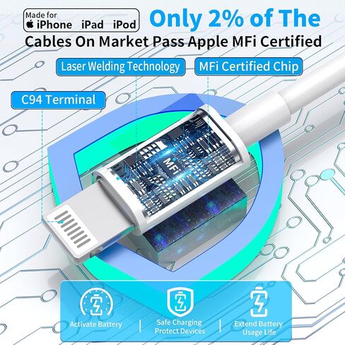 [معتمد من Apple MFi] شاحن سيارة سريع iPhone 14، KASHIMURA 4.8A شاحن سيارة سريع USB مزدوج مع 2 سلك شحن سريع إلى USB لأجهزة iPhone 14 13 12 11 Pro Max/XS Max/XR/SE/X/iPad in Kuwait