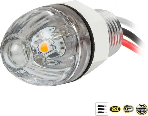 GG Grand General 75430 1 inch Mini Push/Screw Watermelon Amber/Amber Dual Function LED Light with Nut in Saudi Arabia