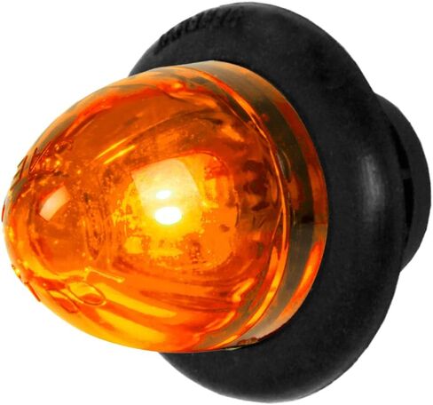GG Grand General 75440 1 بوصة دفع صغير/برغي بطيخ كهرماني/كهرماني مصباح LED مزدوج الوظيفة مع إطار بلاستيكي من الكروم in Kuwait