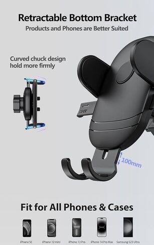 حامل هاتف للسيارة [حافظات هاتف سميكة صديقة] حامل هاتف للسيارة [حاملات هواتف مطورة] حامل هاتف خلوي بمشبك تنفيس الهواء مناسب لهاتف iPhone Android الذكي والهواتف المحمولة وحوامل السيارات العالمية in Kuwait
