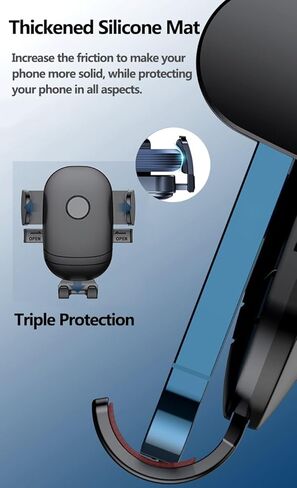 حامل هاتف للسيارة [حافظات هاتف سميكة صديقة] حامل هاتف للسيارة [حاملات هواتف مطورة] حامل هاتف خلوي بمشبك تنفيس الهواء مناسب لهاتف iPhone Android الذكي والهواتف المحمولة وحوامل السيارات العالمية in Kuwait