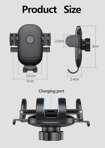 حامل هاتف للسيارة [حافظات هاتف سميكة صديقة] حامل هاتف للسيارة [حاملات هواتف مطورة] حامل هاتف خلوي بمشبك تنفيس الهواء مناسب لهاتف iPhone Android الذكي والهواتف المحمولة وحوامل السيارات العالمية in Kuwait