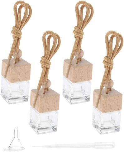 عبوة من 4 قطع من معطر هواء السيارة معطر معلق زجاجة عطر بخاصية إطلاق الروائح العلاجية العطرية العطرية العطرية حلية متدلية in Kuwait