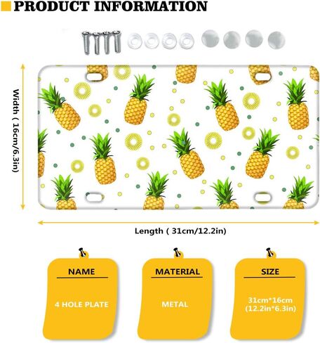 American Flag Tiger Print Car Front License Plate with License Plate Frame Rust-Proof Metal Car Plates Tag Stainless Steel Novelty Decoration Auto Accessories Set of 2 in Saudi Arabia