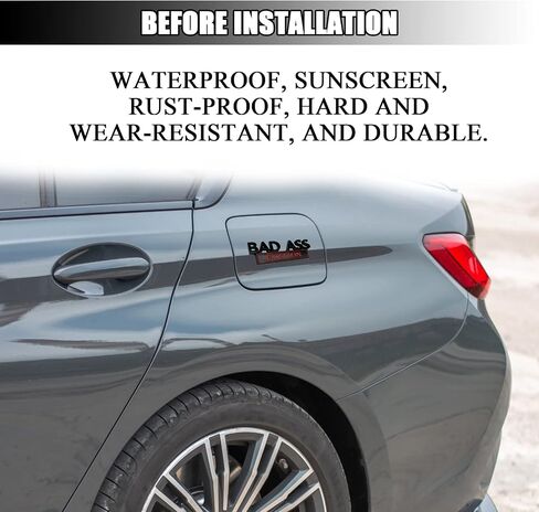 Bad Ass Edition Emblem for Car, Car Fender Bumper Hood Trunk Door 3D Badge Sticker Decal, Car Exterior Emblems Replacement Accessories, Fit for Car Truck SUV(Black) in Kuwait