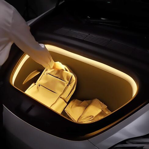 طقم شريط إضاءة LED للصندوق الأمامي من SUMK، شريط إضاءة LED للصندوق الأمامي 12-36 فولت 2.5 متر، شريط أنبوب مصباح LED، مرن IP67 مقاوم للماء للإضاءة المحيطة LED ضوء زخرفي لطراز Tesla 3/Y 2021-2023 تثبيت سريع in Kuwait