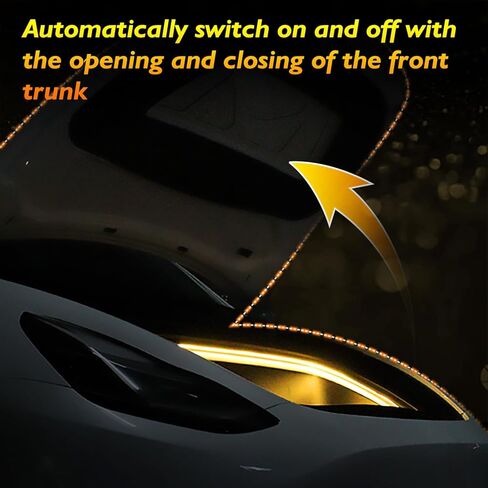 طقم شريط إضاءة LED للصندوق الأمامي من SUMK، شريط إضاءة LED للصندوق الأمامي 12-36 فولت 2.5 متر، شريط أنبوب مصباح LED، مرن IP67 مقاوم للماء للإضاءة المحيطة LED ضوء زخرفي لطراز Tesla 3/Y 2021-2023 تثبيت سريع in Kuwait