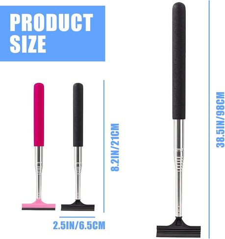 Retractable Car Side Mirror Wiper: 2pcs 38.6in Retractable Portable Wiper, Multifunctional Car Rearview Mirror Wiper, Retractable Auto Glass Squeegee for All Vehicles Glass, Rainy Foggy Weather in Saudi Arabia
