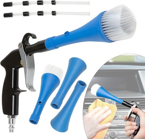 High-Pressure Car Interior Cleaning Gun, Replacement Fit for Tornador/Vortex Car Cleaning Gun, with 2 Set Brush in Kuwait