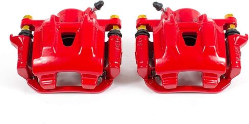 Power Stop Rear S2872 Pair of High-Temp Red Powder Coated Calipers in Saudi Arabia