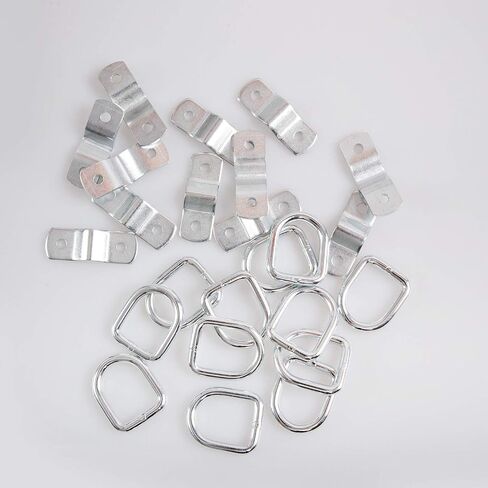 18 Packs D Ring Tie Down Anchor Set, 1/4" 1200 Lbs Trailer Tie Down Anchor D Rings with Mounting Bracket for Loads on RV Campers, Cars, Trucks, Trailers, Boats, Motorcycles in Saudi Arabia
