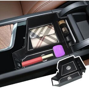 2023 2024 XC60 XC90 S90 V90 Center Console Organizer for 2018-2023 2024 Volvo XC60 V60 S60 S90 V90 XC90 Insert Armrest Storage Box Tray,2022 XC60 Accessories Glove Pallet Organizer (Black-Trim)
