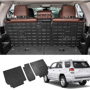 Back Seat Cover Compatible with 2010-2024 Toyota 4 Runner 7 Seat Cargo Liner Trunk Mat TPE All Weather Back Seat Cover Protector 2023 4Runner 7-Seater Accessories (2nd Row Backrest Mats)